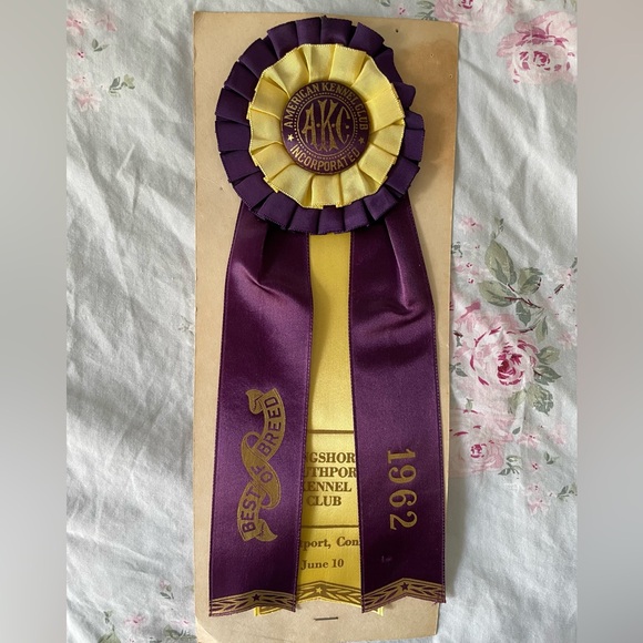 Vtg 1962 AKC KENNEL CLUB Ribbon - Picture 5 of 5